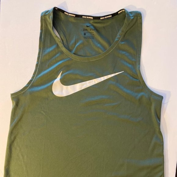 Nike DrI-Fit Green Running Tank, Size Small - Picture 5 of 7